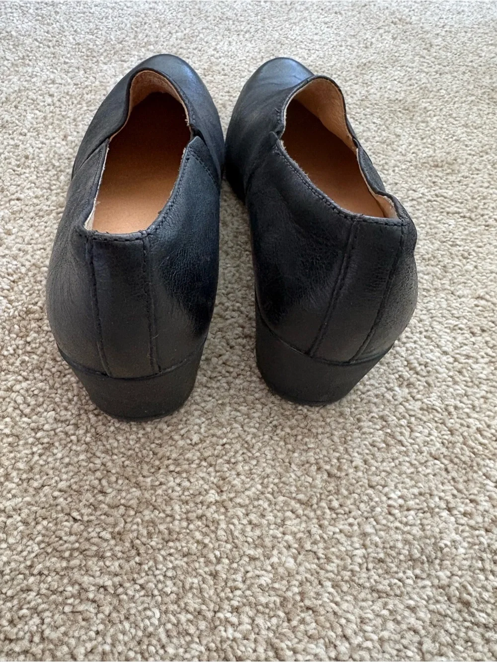 Dankso Black Leather Heeled Mule Booties EU Size 37 US 6.5 Comfort Dark Academia